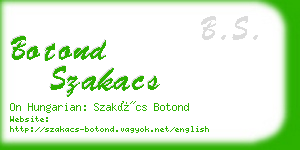 botond szakacs business card